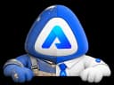 Adklaro mascot peeking